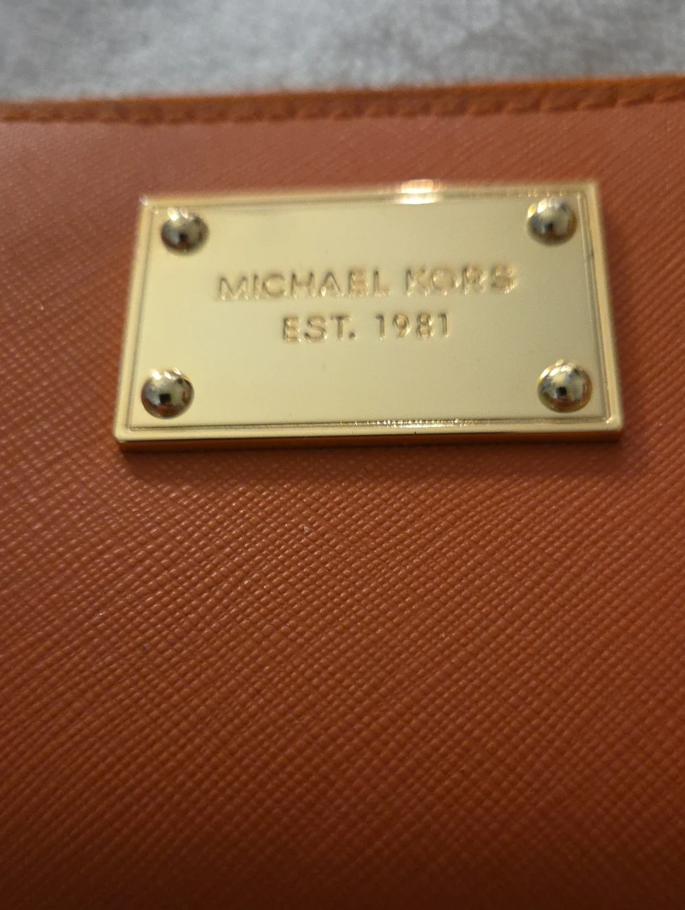 MICHAEL KORS Orange Wristlet Wallet